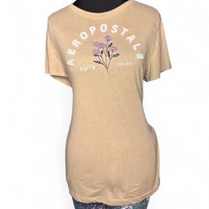 Aeropostale “Eighty Seven” Women's 3d Graphic Floral Print T-Shirt